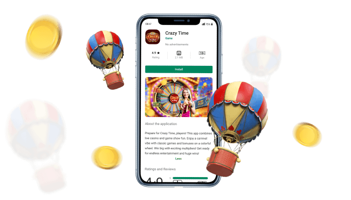 What is the Crazy Time casino app